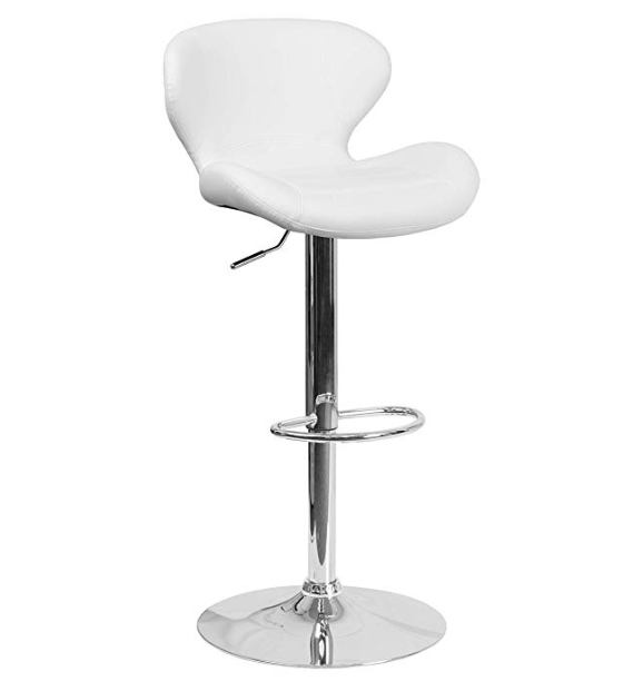 Barstool - Modern Tufted (Black / White)