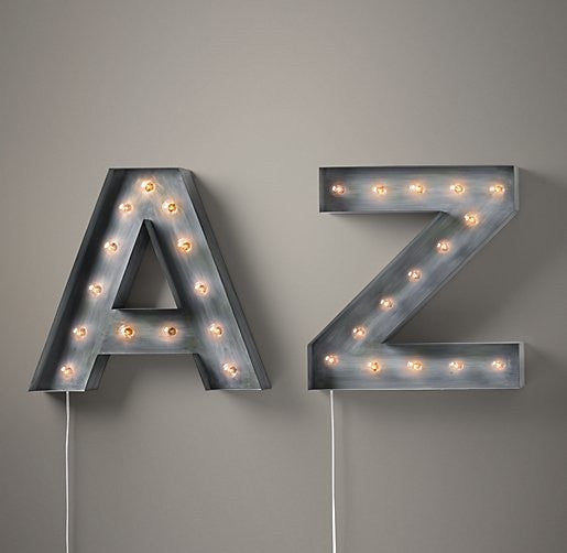 Vintage Illuminated Marquee Letters, Numbers & Symbols